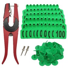 Cattle Ear Tags 001-100 Number Plastic Livestock Animal Tag for Cows Ear Tag App
