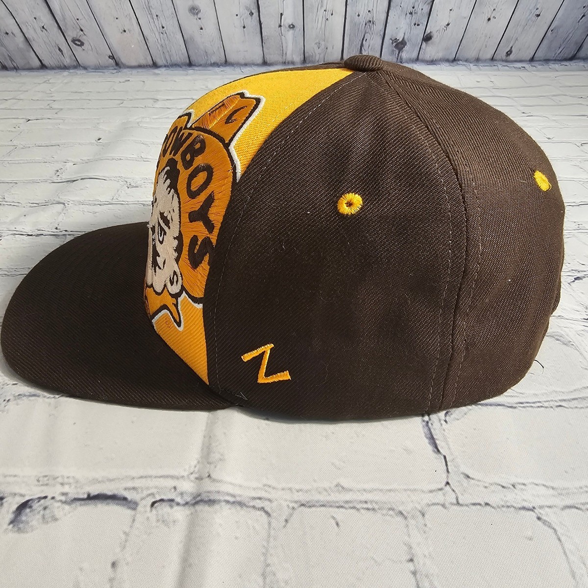 Zephyr Wyoming Cowboys WYO Snapback Hat Pistol Pete NCAA View 4