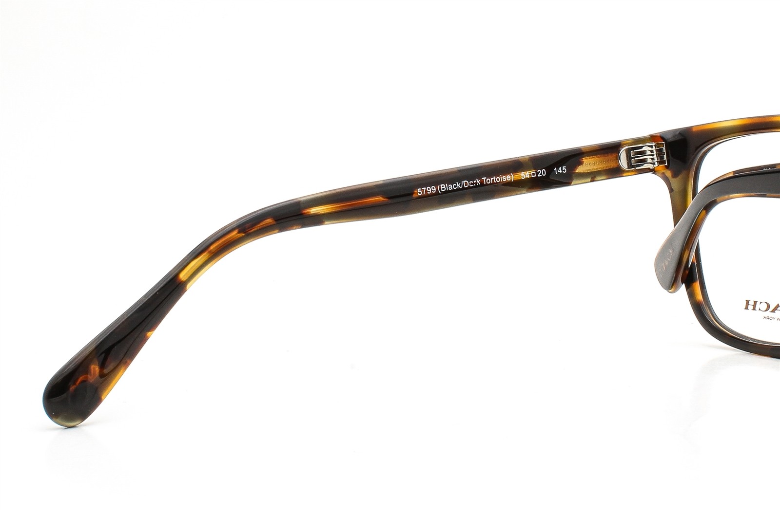 Coach Eyeglasses HC6229U 5799 Men's Glasses Black on Brown Tortoise 54mm w/Case thumbnail 8