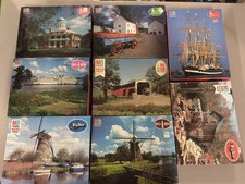 LOT MB Big Ben 1000 piece jigsaw puzzle scenery Holland WV covered bridge ship