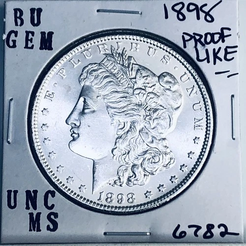 1898 BU GEM MORGAN SILVER DOLLAR UNC MS+++ U.S. MINT RARE COIN 6782