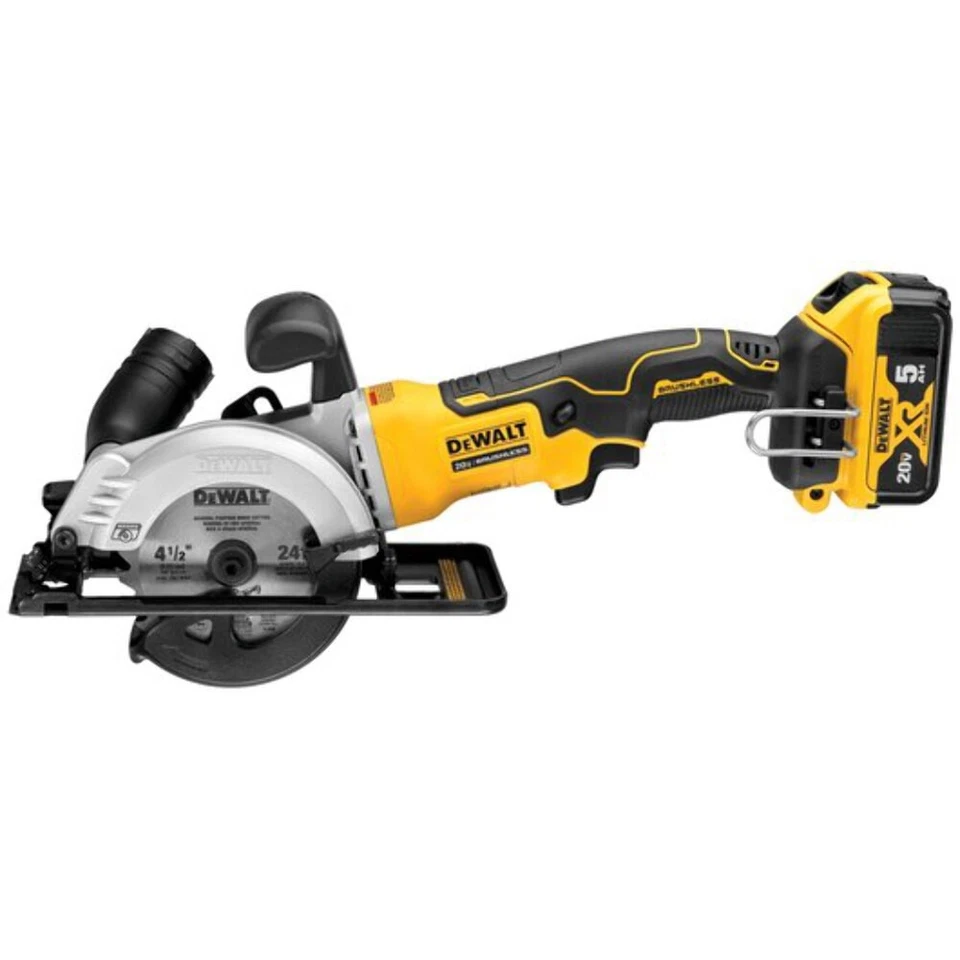 DeWALT (DCS571P1) ATOMIC 20V MAX Brushless 4-1/2 In. Cordless Circular Saw Kit - Image 2 of 4
