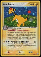 Ampharos 1/115 Unseen Forces Holo Rare Pokemon Karte - NM