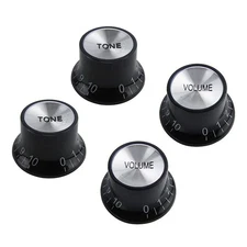 2 Volume 2 Tone Electrical Guitar Top Hat Knobs Speed Control Knobs Replacement