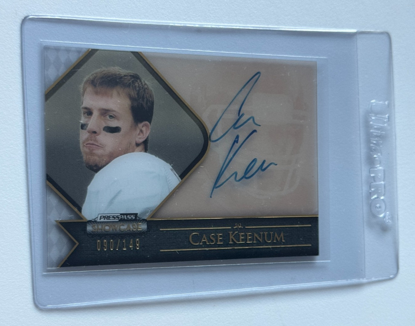 2012 Press Pass CASE KEENUM Houston Cougars CHICAGO BEARS Signed AUTO Gold #/149