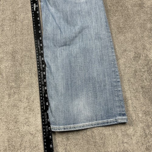 Pantalones de mezclilla BKE con hebilla Tyler pierna ancha recta para hombre 33L 33x33 azul claro - Imagen 8 de 10