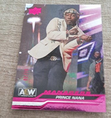 2024 Upper Deck AEW Pink Pyro /79 #91 Prince Nana Manager card
