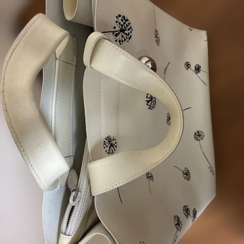 FURLA Leather Floral Tote Bag, White - Picture 8 of 8