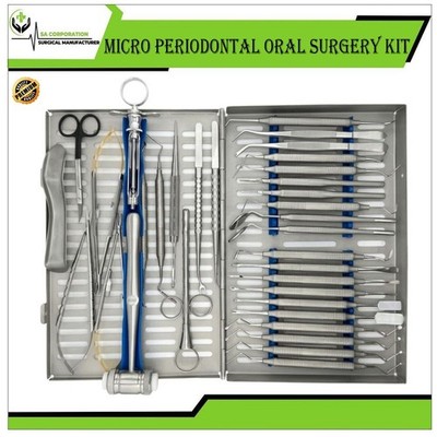 Dental Composite Filling Instrument Kit with Syringe & Sterilization Cassette