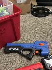 NERF Rival Blasters Lot w/ Rival Rounds Foam Balls Blue White Red Gray 2017