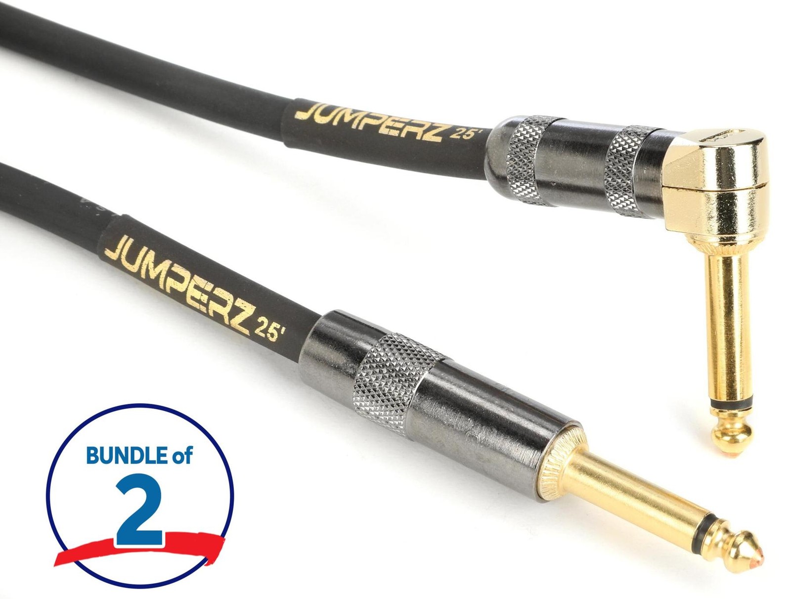 Инструментальный кабель JUMPERZ Zipline Gold 2 штуки - 25 футов 22090₽
