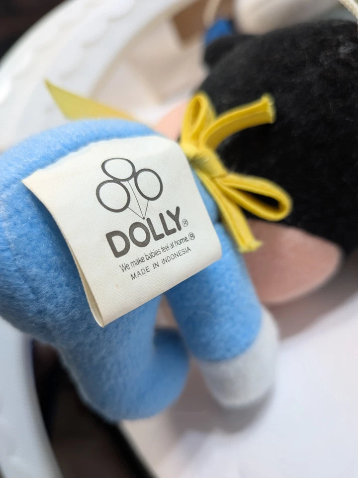  Disney Dolly Babies Musical Mobile Vtg  #673 Tested Works Plush Mickey Mouse  - Image 4 of 4