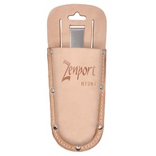 Zenport HJ261 Leather Pruner Sheath with Belt Loop and Metal Clip