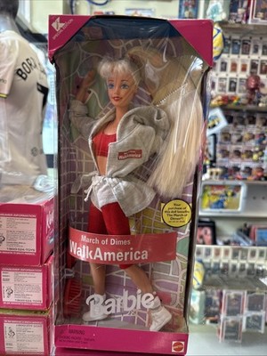 1997 Barbie Puppe Walk America March Dimes Special Edition Vintage Mattel Neu in OVP