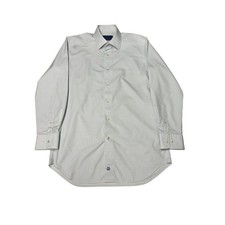 David Donahue Men's Size 16 32/33 Plaid Button Down Long Sleeve Dress Shirt