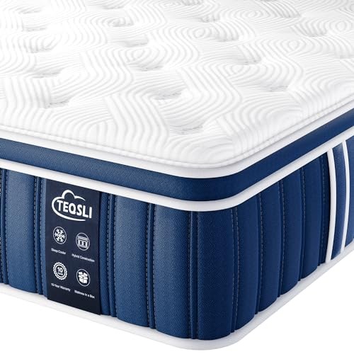 TeQsli 5FT King Mattress, 10.6 Inch Memory Foam Sprung  Assorted sizes 