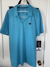 Oakley Hydrolix Tailored Fit Strand Fitted Men s Polo Shirt XL Illumination Blu