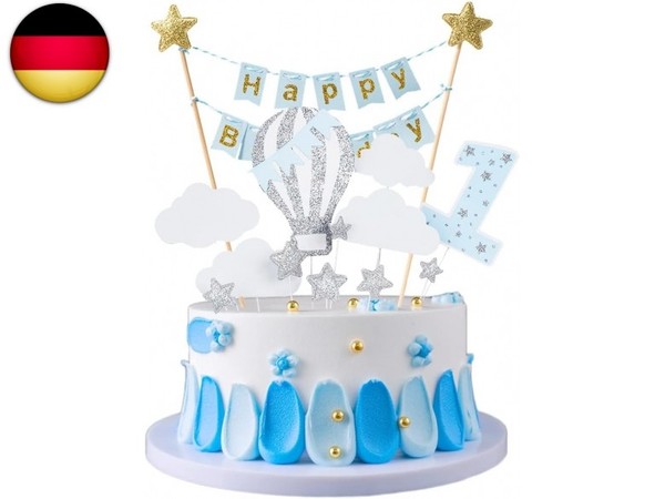 Jkjf 1 Geburtstag Tortendeko Junge 1. Geburtstag Kuchen Topper Happy Birthday-image