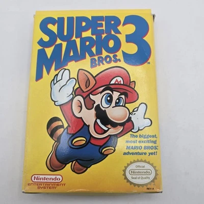 Super Mario Bros 3 Nintendo NES (1990) Authentic Cart and Box only - Image 1 of 4