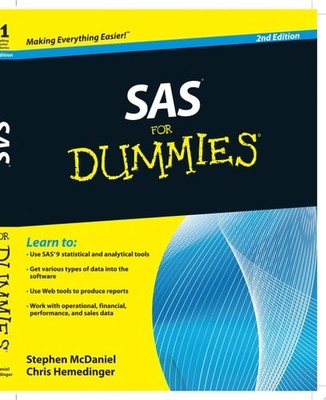 SAS For Dummies, McDaniel, Stephen,Hemedinger, Chris, Good Book