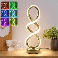 Modern RGB Table Lamp with 10 Light Modes - Unique Touch Dimmable Design for ...