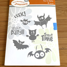 Fun Stampers Journey - You're Batty SS-0219 - 8 rubber stamps - Halloween Bats