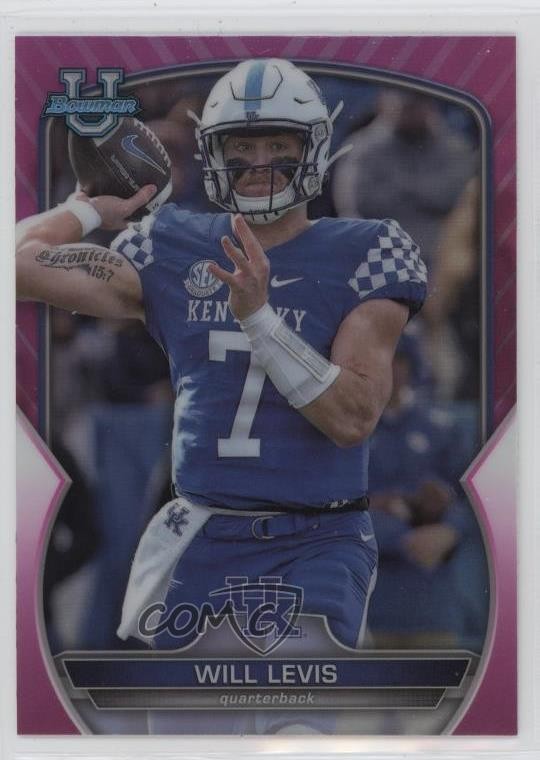 2022 Bowman U Chrome Pink Refractor Will Levis #5