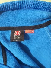 Spyder Boys Full Zip Waffle-Knit Sweater Blue Black Collared Boys Size L/G