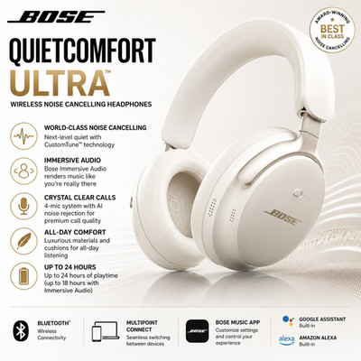 NEW Bose QuietComfort Ultra Bluetooth Wireless Noise Cancelling