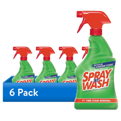 Spray 'n Wash Pre-Treatment Laundry Stain Remover Solution Spray, 22oz 6 pack