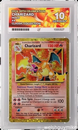 Charizard 4/102 ACE 30th Celebration Pokemon ACE 10 Gem Mint - Perfect Subgrades