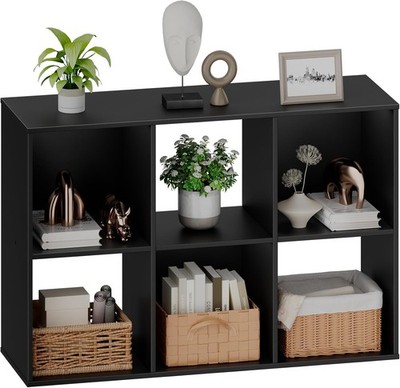6/8/9 Cube Storage Organizer,Wooden Open Cube Bookshelf w/ Removable Back Panels