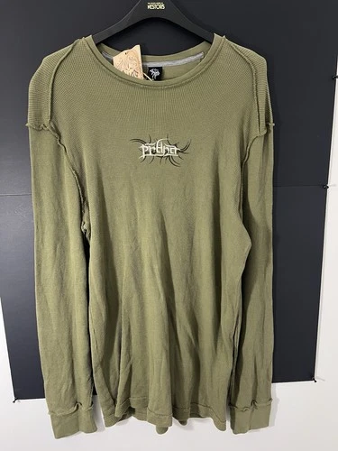 VTG Y2K PRANA SPORTSWEAR LONG SLEEVE THERMAL WAFFLE KNIT SZ XL SURF SKATE NWT