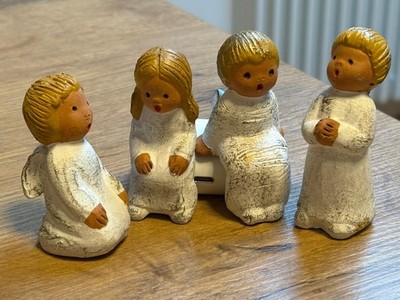   Bezaubernde Original Jullar Singer Engel, 4 Stück, 6-8 cm   rar und neuwertig