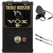 Vox VTB1 Treble Booster Pedal with Power Supply and Cables
