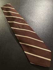 Vintage 60s EUC Brooks Brothers Repp Silk Tie Black Label Regimental 54 X 3.5