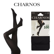 Womens Charnos Tights 100 Denier Opaque Nylon Hosiery 3D Lycra Black Navy 1 Pair