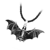 Retro MäNnliche Halskette Halloween Fledermaus AnhäNger Lustige Punk Charmante