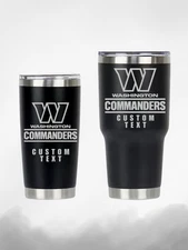 WASHINGTON COMMANDERS | 20/30OZ |ENGRAVED TUMBLERS |CUSTOM |FREE PERSONALIZATION