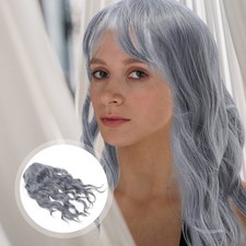Long Fluffy Synthetic Wig with Bangs for Festival Wedding Birthday Cosplay