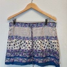 Juicy Couture Vintage Patchwork Silk Mini Skirt 4 Boho Festival Cottagecore
