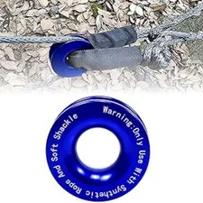 Winch Snatch Recovery Ring Compatible with Soft Shackle ATV UTV SUV Truck Blue