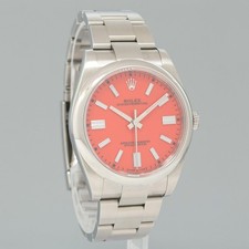 PAPERS 2022 MINT Rolex Oyster Perpetual 41mm Custom Red Coral Oyster 124300 3