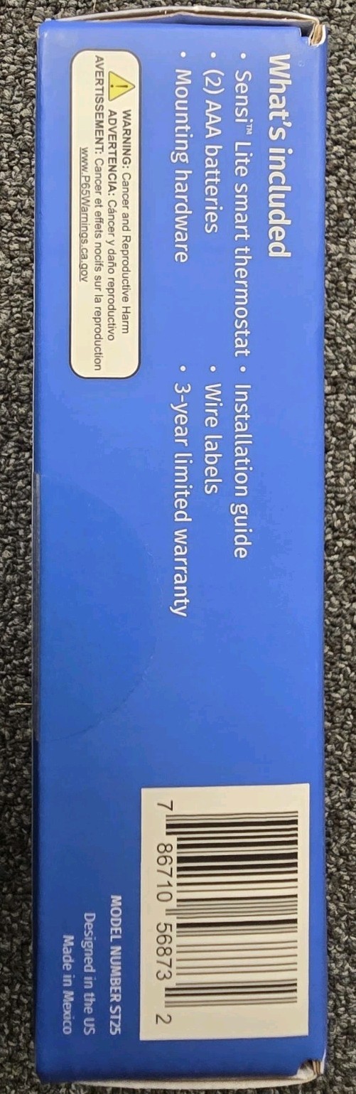 Sensi Lite Smart Thermostat, Data Privacy, ST25