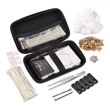 Zippo Lighter Repair Kit with Case and Cotton, Wick, Flints, Flint Spring/Screw