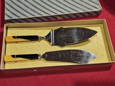 Tortenheber und Tortenmesser Art Deco Vintage Besteck zweier Set