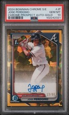 2024 Bowman Chrome Sapphire Edition Prospects Jose Perdomo Gold Auto