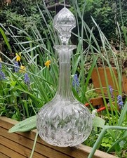 Waterford Irland Bleikristall geschliffenes Glas Karaffe, 1 Chip zu Stopfen
