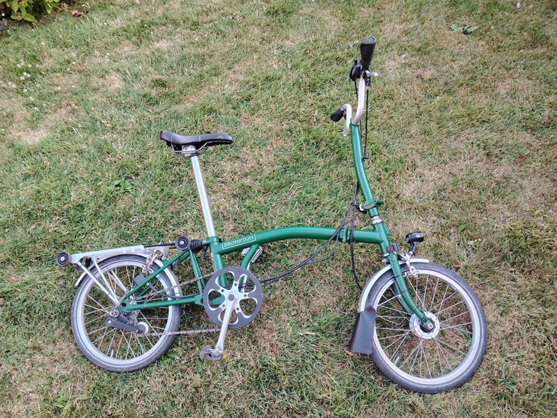 Brompton M3L Green Folding Bike 16'' folder 3 speed hybrid mtb