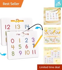 Portable Magnetic Number Tracing Board - Double-Sided Learning Tool for Toddlers